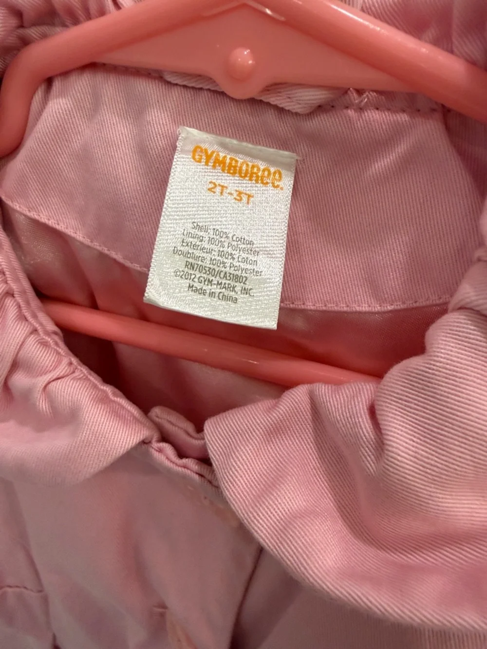 Gymboree Pink Girls' Button-Front Pea Coat with Ruffled Collar